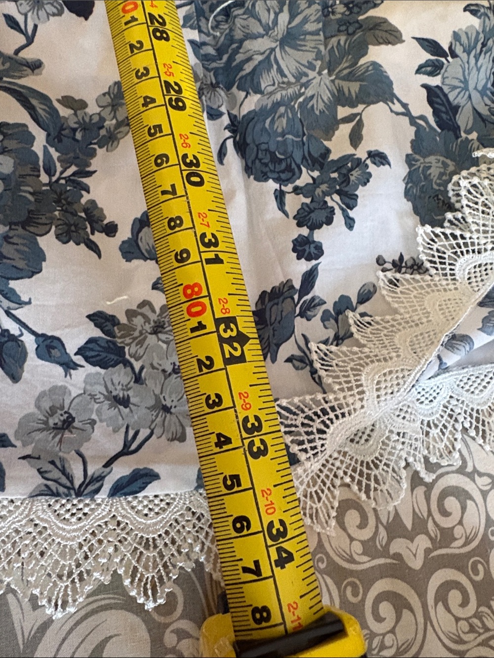 Dorothy Perkins White Midi Dress with Blue Floral Print. Cotton - Picture 11 of 13